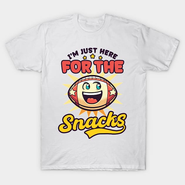 Football Lover Shirt | Here For The Snacks T-Shirt by Gawkclothing